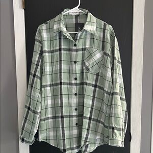 Green Plaid Button Down Shirt